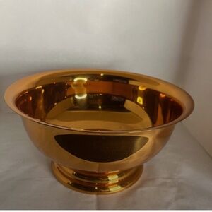 Vintage CopperCraft Guild Pedestal Copper Bowl Punch Bowl 9''